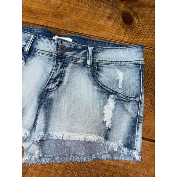 Junior Girls Jake Jeans Allie Cut Off Denim Jean Distressed‎ Shorts Size 11 - Picture 2 of 10